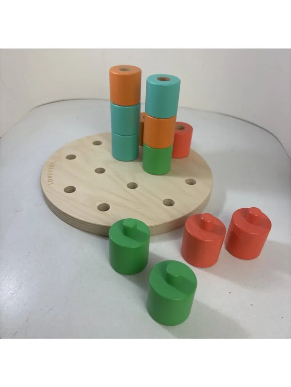 Lovevery Wooden Stacking Pegboard from 